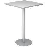 Stehtisch @classic | 80 x 80 cm | Gestell silber | Platte Lichtgrau