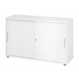 Schiebetürenschrank 2 Ordnerhöhen SMART | Breite 120 cm | Weiss classic