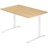 Schreibtisch SPIRIT | Gestell weiss | 120 x 80 cm | Ahorn