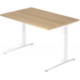 Schreibtisch SPIRIT | Gestell weiss | 120 x 80 cm | Eiche