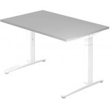 Schreibtisch SPIRIT | Gestell weiss | 120 x 80 cm | Lichtgrau