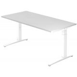 Schreibtisch SPIRIT | Gestell weiss | 160 x 80 cm | Weiß classic