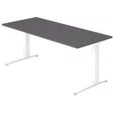 Schreibtisch SPIRIT | Gestell weiss | 180 x 80 cm | Graphit