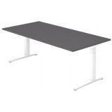 Schreibtisch SPIRIT | Gestell weiss | 200 x 100 cm | Graphit