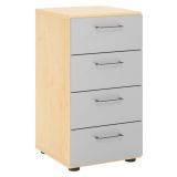 Schubladenschrank 2OH SMART | 40 cm breit | Korpus Ahorn | Front Lichtgrau