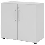 Flügeltürenschrank 2OH SMART | 80 cm breit | Korpus Lichtgrau | Front Lichtgrau