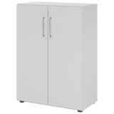 Flügeltürenschrank 3OH SMART | 80 cm breit | Korpus Lichtgrau | Front Lichtgrau