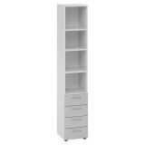 Schubladenschrank 6OH SMART | 40 cm breit | Korpus Lichtgrau | Front Lichtgrau