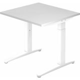 Schreibtisch SPIRIT | Gestell weiss | 80 x 80 cm | Weiß classic