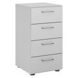 Schubladenschrank 2OH SMART | 40 cm breit | Korpus Lichtgrau | Front Lichtgrau 