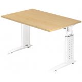Schreibtisch UNITY | Gestell wei� | 120 x 80 cm | Ahorn