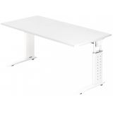 Schreibtisch UNITY | Gestell weiß | 160 x 80 cm | Weiß classic