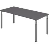 Schreibtisch YAKIRA | Gestell graphit | 180 x 80 cm | Graphit