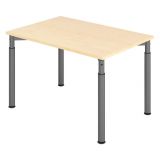 Schreibtisch YAKIRA | Gestell graphit | 120 x 80 cm | Ahorn