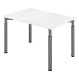 Schreibtisch YAKIRA | Gestell graphit | 120 x 80 cm | Weiß classic