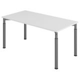 Schreibtisch YAKIRA | Gestell graphit | 160 x 80 cm | Lichtgrau