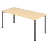 Schreibtisch YAKIRA | Gestell graphit | 180 x 80 cm | Ahorn