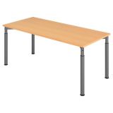 Schreibtisch YAKIRA | Gestell graphit | 180 x 80 cm | Buche