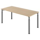 Schreibtisch YAKIRA | Gestell graphit | 180 x 80 cm | Eiche