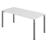 Schreibtisch YAKIRA | Gestell graphit | 180 x 80 cm | Lichtgrau