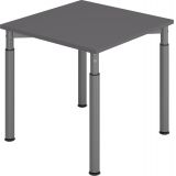 Schreibtisch YAKIRA | Gestell graphit | 80 x 80 cm | Graphit