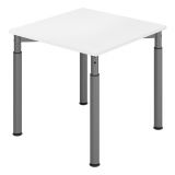 Schreibtisch YAKIRA | Gestell graphit | 80 x 80 cm | Wei� classic