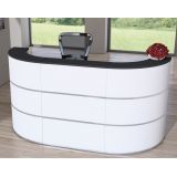 Counter Theke Mod. CENTURY III | 260 x 80 cm | Anthrazit/Wei�