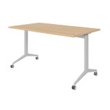 Klapptisch YPSILON | 140 x 80 cm | Eiche/Silber