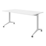 Klapptisch YPSILON | 160 x 80 cm | Wei� classic/Silber