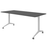 Klapptisch YPSILON | 180 x 80 cm | Graphit/Silber