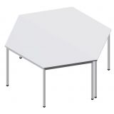 Konferenztisch-Kombination 1 LIGHT | 160 x 138 cm | Gestell lichtgrau | Platte Lichtgrau