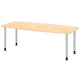 Konferenztisch PROFI One | 220 x 103/83 cm | Ahorn/Silber