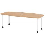 Konferenztisch PROFI mit Rundfüßen | 220 x 103 cm | Eiche/Weiss Konferenztisch PROFI mit Rundfüßen | 220 x 103 cm | Eiche/Weiss