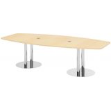 Konferenztisch PROFI mit Säulenfüßen | 280 x 130 cm | Ahorn/Chrom Konferenztisch PROFI mit Säulenfüßen | 280 x 130 cm | Ahorn/Chrom