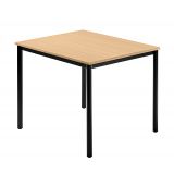 Konferenztisch SOLID | 80 x 80 cm | Gestell schwarz | Platte Buche