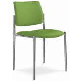 Besucherstuhl CONFERENCE | Gestell chrom | ohne Armlehnen | Stoff Spring Green