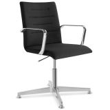 Besucherstuhl Konferenzstuhl NORDIC | Gestell chrom | Stoff Black 