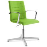Besucherstuhl Konferenzstuhl NORDIC | Gestell chrom | Stoff Spring Green