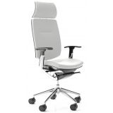 Ledersessel Chefsessel SPIRIT | mit Kopfst�tze | Kunstleder/Echtleder wei�