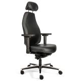 Ledersessel Chefsessel THERA | mit Kopfst�tze | Echtleder schwarz
