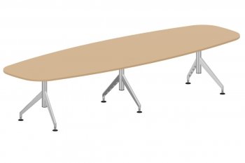 Konferenztisch für Besprechungen gerundet | 360 cm Breite | Y-Gestell