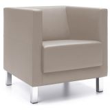 Wartesessel CALGARY | 4-Fuß oder Kufengestell | Kunstleder/Echtleder taupe