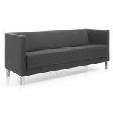 Besuchercouch CALGARY | 4-Fuß oder Kufengestell | Kunstleder/Echtleder anthrazit