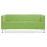 Besuchercouch CALGARY | 4-Fuß oder Kufengestell | Kunstleder/Echtleder apfelgrün