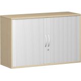 Quer-Rollladenschrank 2 OH STYLE | 120 cm breit | Korpus Ahorn hell | Front Silber Quer-Rollladenschrank 2 OH STYLE | 120 cm breit | Korpus Ahorn hell | Front Silber