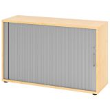 Quer-Rollladenschrank 2 Ordnerh�hen SMART | Breite 120 cm | Ahorn/Silber