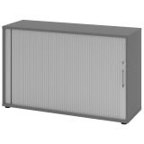 Quer-Rollladenschrank 2 Ordnerh�hen SMART | Breite 120 cm | Graphit/Silber