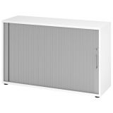 Quer-Rollladenschrank 2 Ordnerhöhen SMART | Breite 120 cm | Weiß classic/Silber Quer-Rollladenschrank 2 Ordnerhöhen SMART | Breite 120 cm | Weiß classic/Silber