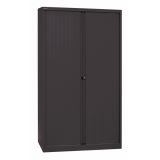 Quer-Rollladenschrank aus Metall 5 Ordnerhöhen | 120 cm breit | Schwarz Quer-Rollladenschrank aus Metall 5 Ordnerhöhen | 120 cm breit | Schwarz