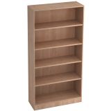Regal 5 Ordnerhöhen SOLID | 100 cm breit | Nussbaum hell Regal 5 Ordnerhöhen SOLID | 100 cm breit | Nussbaum hell